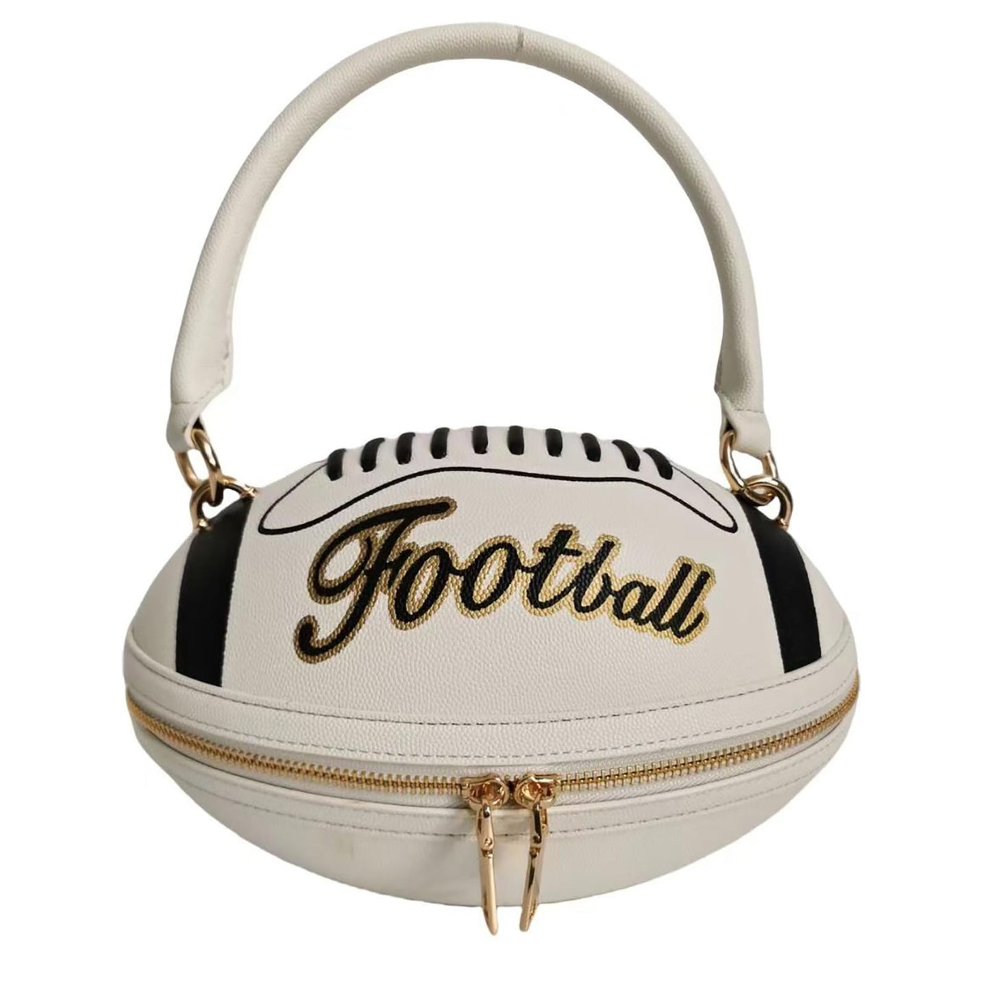 Women Football Shaped Crossbody Shoulder Bag Rugby Clutch Handbag Unique Novelty Football Purse