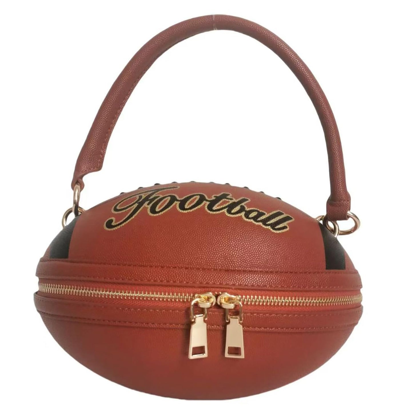 Women Football Shaped Crossbody Shoulder Bag Rugby Clutch Handbag Unique Novelty Football Purse