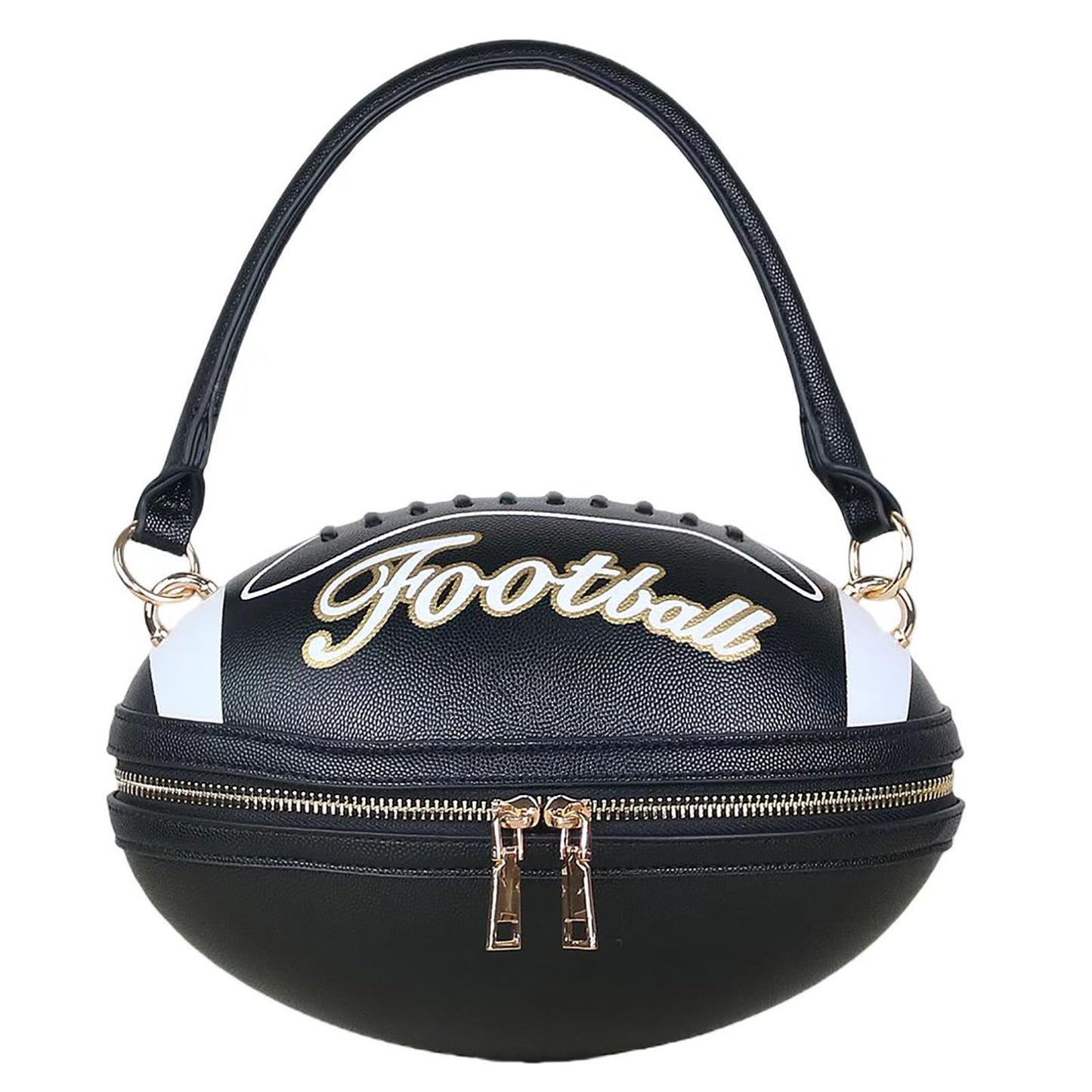 Women Football Shaped Crossbody Shoulder Bag Rugby Clutch Handbag Unique Novelty Football Purse