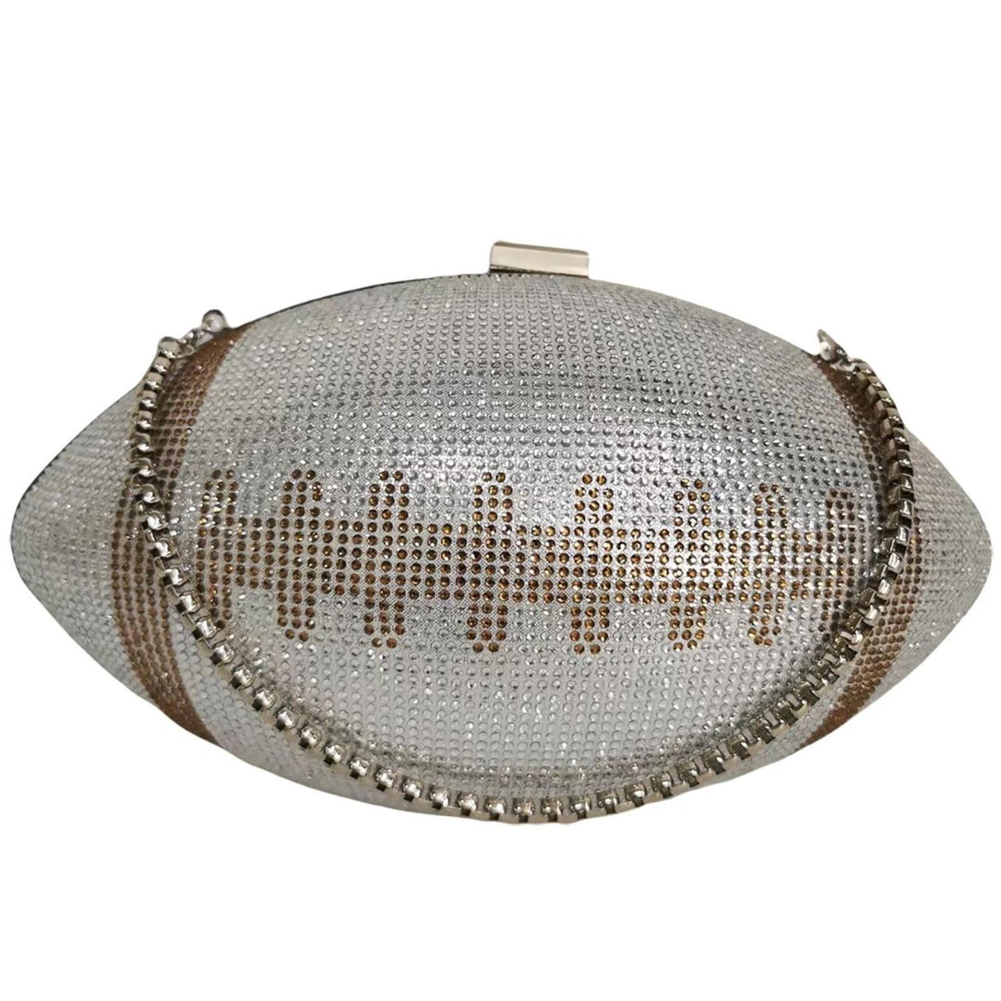 Women Football Shaped Crossbody Shoulder Bag Rugby Clutch Handbag Unique Novelty Football Purse
