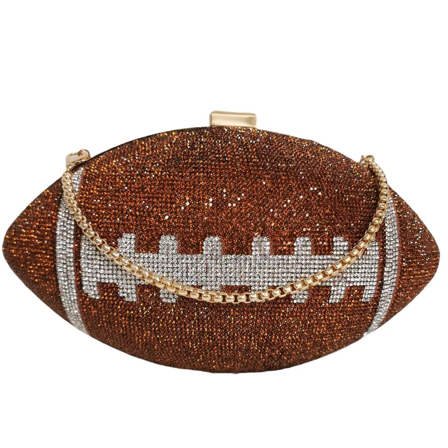 Women Football Shaped Crossbody Shoulder Bag Rugby Clutch Handbag Unique Novelty Football Purse