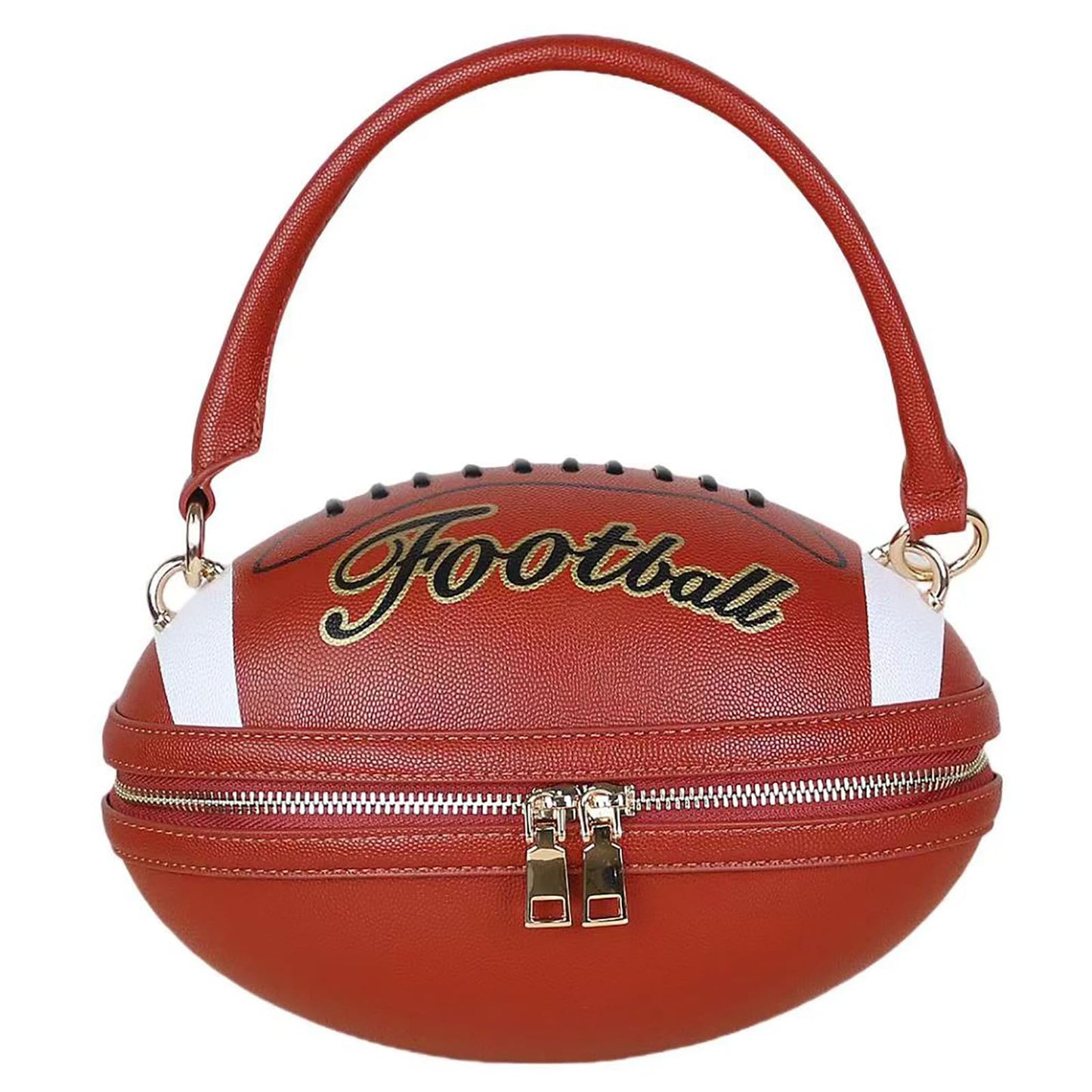 Women Football Shaped Crossbody Shoulder Bag Rugby Clutch Handbag Unique Novelty Football Purse