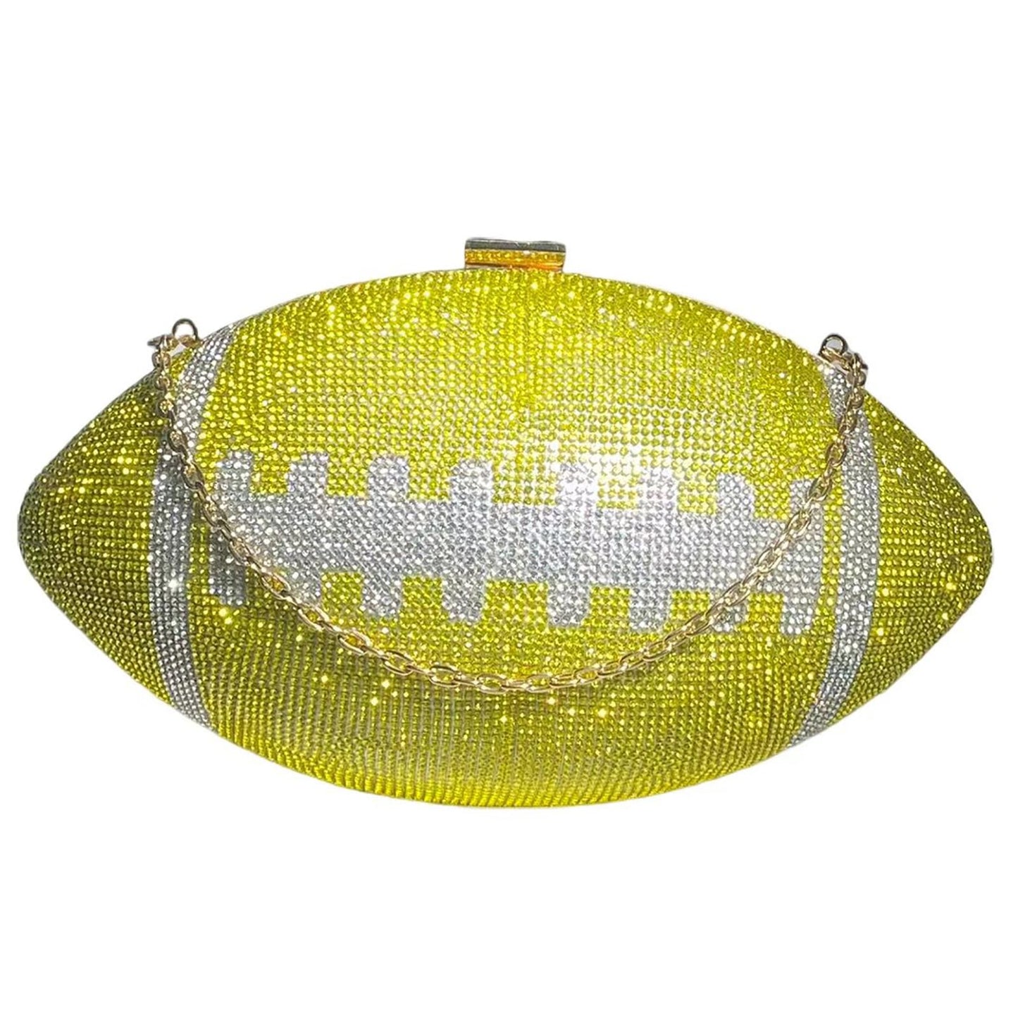 Women Football Shaped Crossbody Shoulder Bag Rugby Clutch Handbag Unique Novelty Football Purse