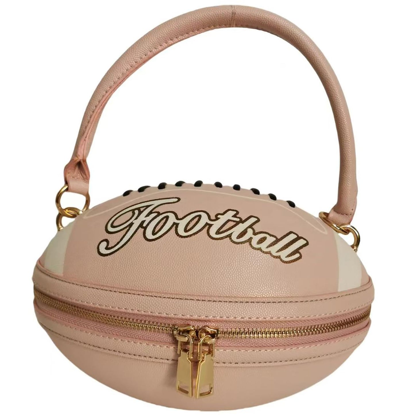 Women Football Shaped Crossbody Shoulder Bag Rugby Clutch Handbag Unique Novelty Football Purse