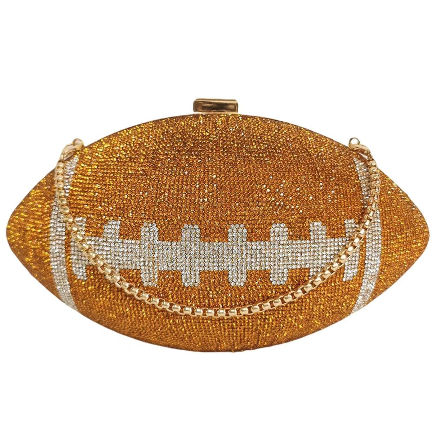 Women Football Shaped Crossbody Shoulder Bag Rugby Clutch Handbag Unique Novelty Football Purse
